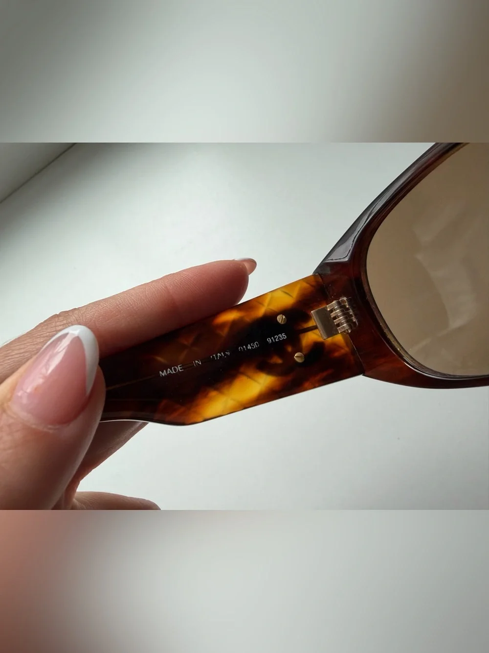 Authentic CHANEL Tortoiseshell Quilted Temple Sunglasses - Brown & Gold